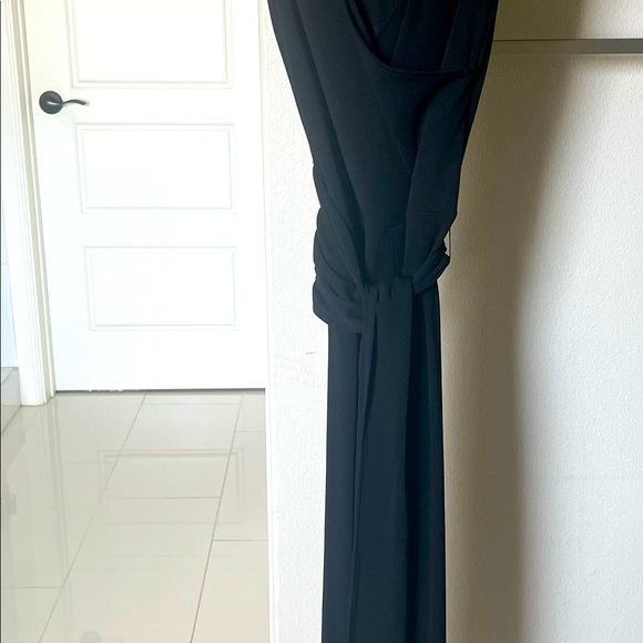 BCBG Maxazria wrap jumpsuit black small romper dress - Picture 4 of 6